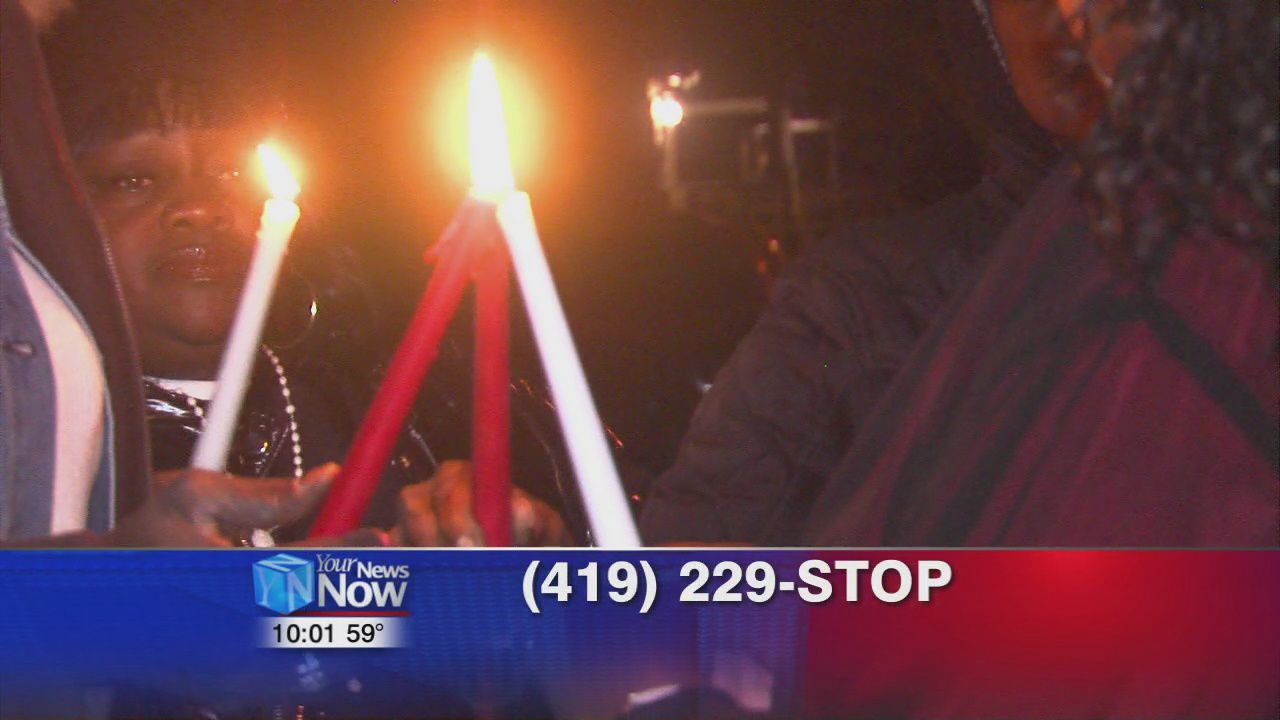 Family and friends hold a prayer vigil for Gregory Cooper